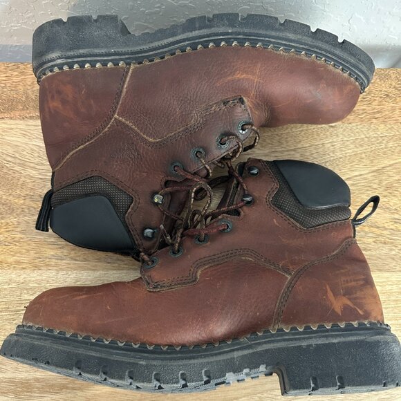 RED WING Women's 8.5 Sturdy Leather Steel Toe Safety Boots Ankle Support - Picture 4 of 11